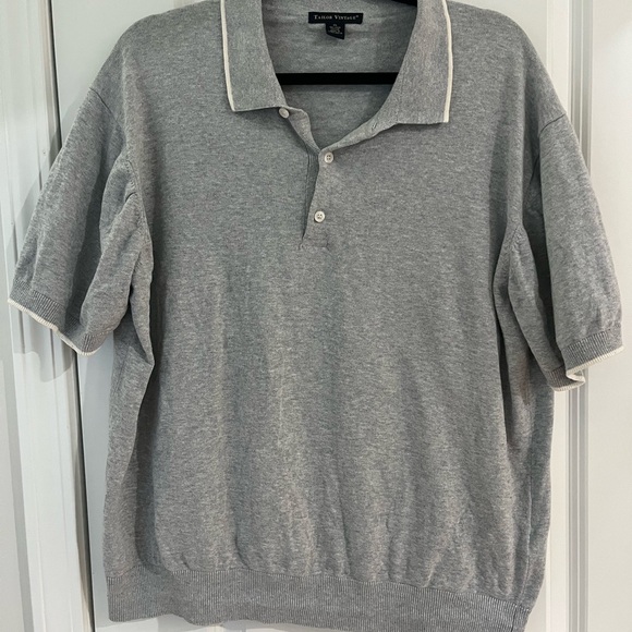 Tailor Vintage Gray Men's Sweater Polo - Picture 1 of 3